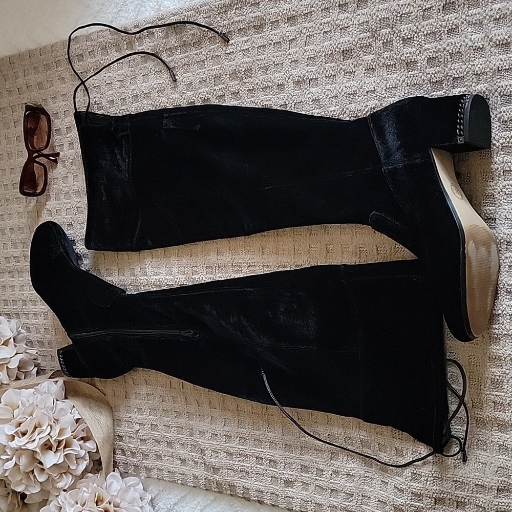 Michael Kors Black Over the Knee Boots - Picture 2 of 12